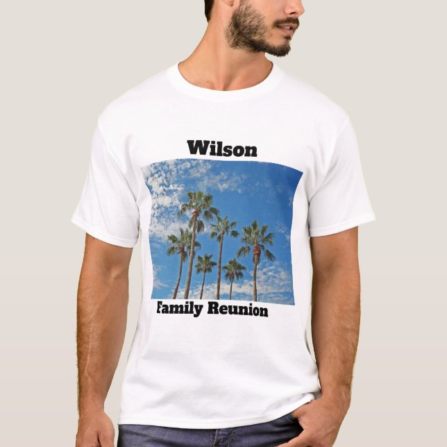 Palm Trees Paradise Family Reunion Keepsake T-Shirt (Front)