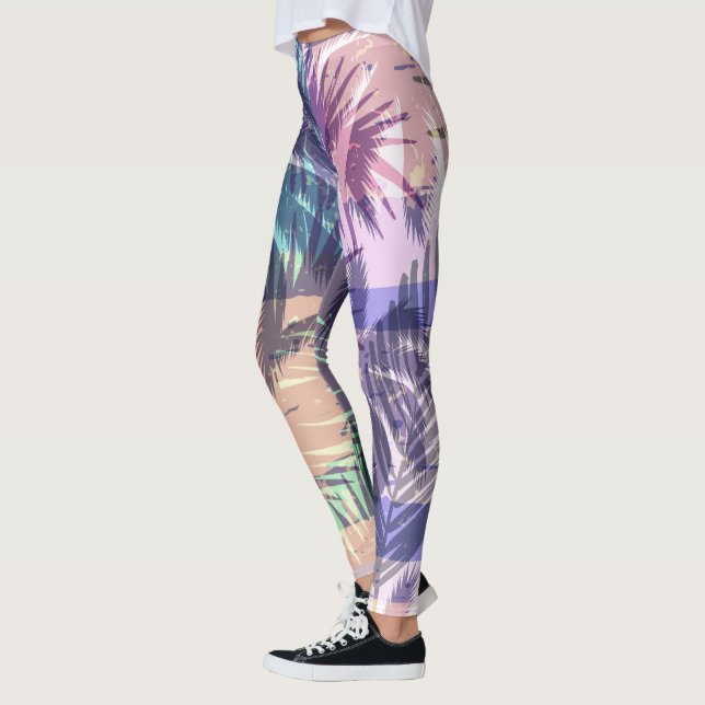 Palm Trees Pattern leggings (Left)