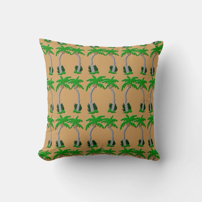 Palm Trees Pattern Pillow (Front)