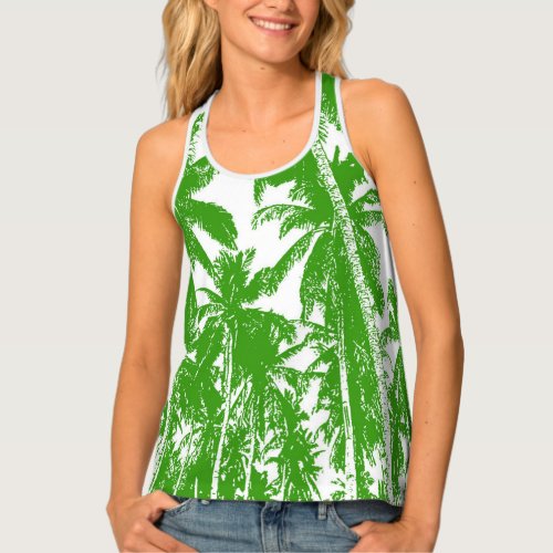 Palm Trees Pattern Tank Top