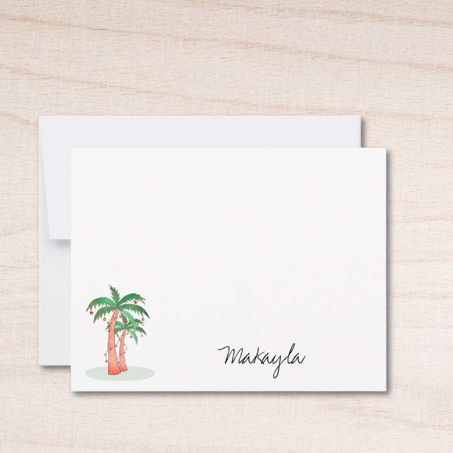 Palm Trees Personalized Note Card (Creator Uploaded)