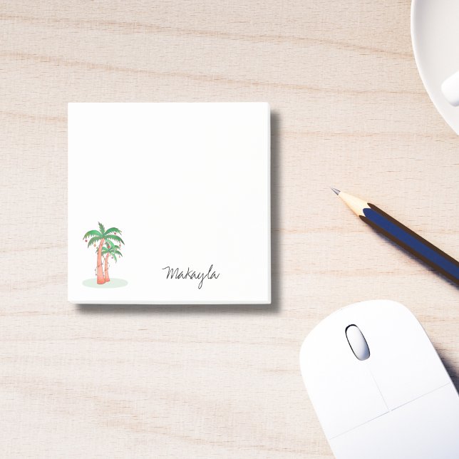 Palm Trees Personalized Post-it Notes (Creator Uploaded)