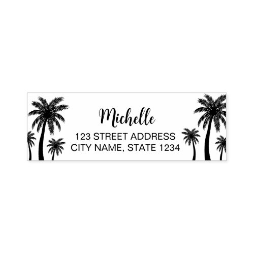 Palm Trees  Personalized   Self_inking Stamp