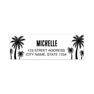 Palm Trees Personalized Self-inking Stamp