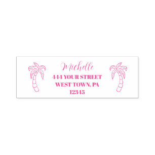 Palm Trees Personalized Self- Self-inking Stamp