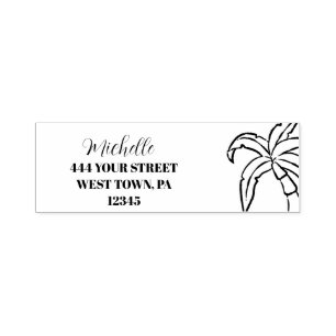 Palm Trees Personalized Self- Self-inking Stamp