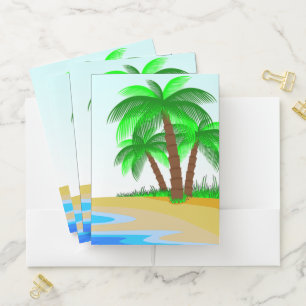 Palm Trees Pocket Folder