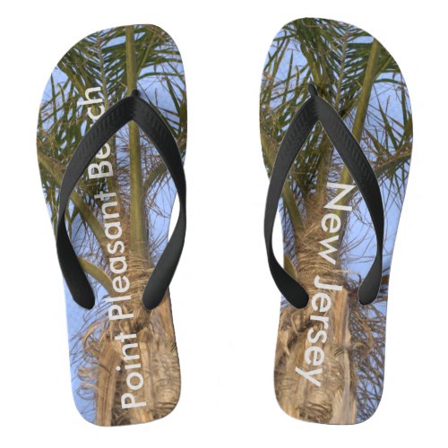 Palm Trees Point Pleasant Beach New Jersey Flip Flops