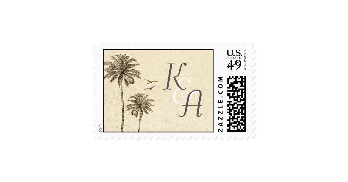 palm trees postage stamps | Zazzle