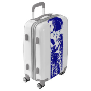 Palm Trees. Posterised design with Monogram. Luggage