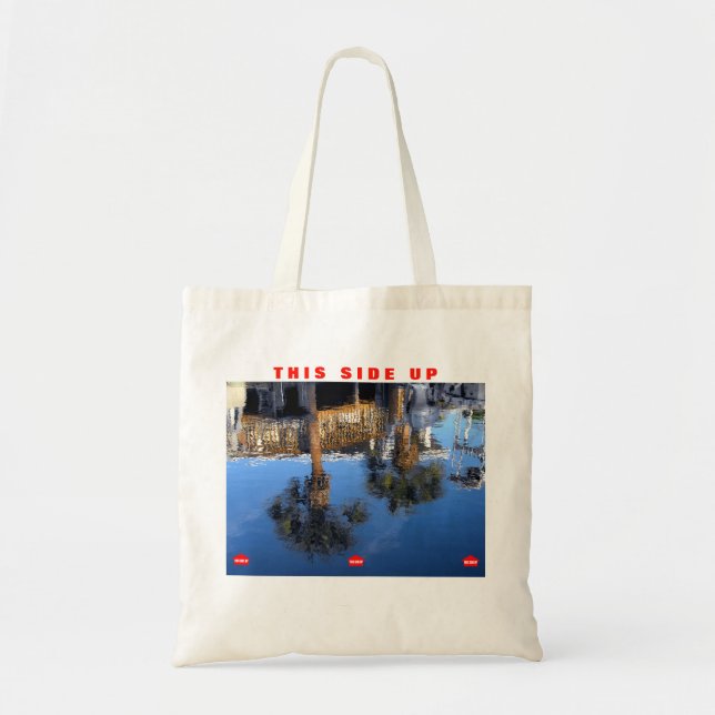 Palm Trees Reflection Tote Bag (Front)