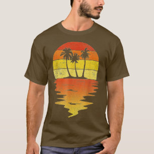 Palm trees  retro sunset 70s vintage Palm trees  T-Shirt