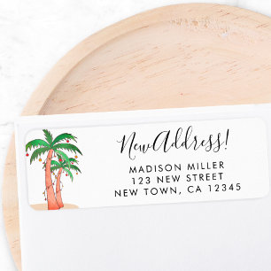 Palm Trees Return Address Label