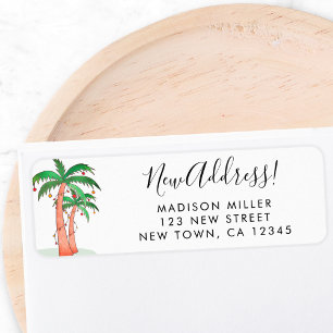 Palm Trees Return Address Label