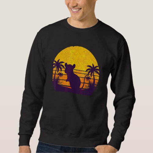 Palm Trees Rodent Animal Pet Owner Retro Summer Vi Sweatshirt