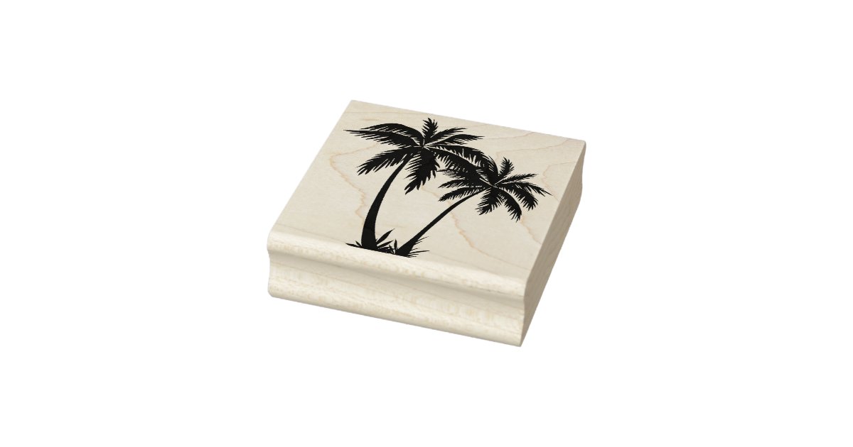 Palm trees rubber stamp | Zazzle