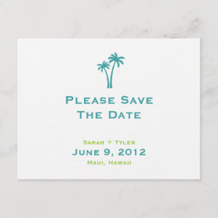 Palm Trees Save The Date Card