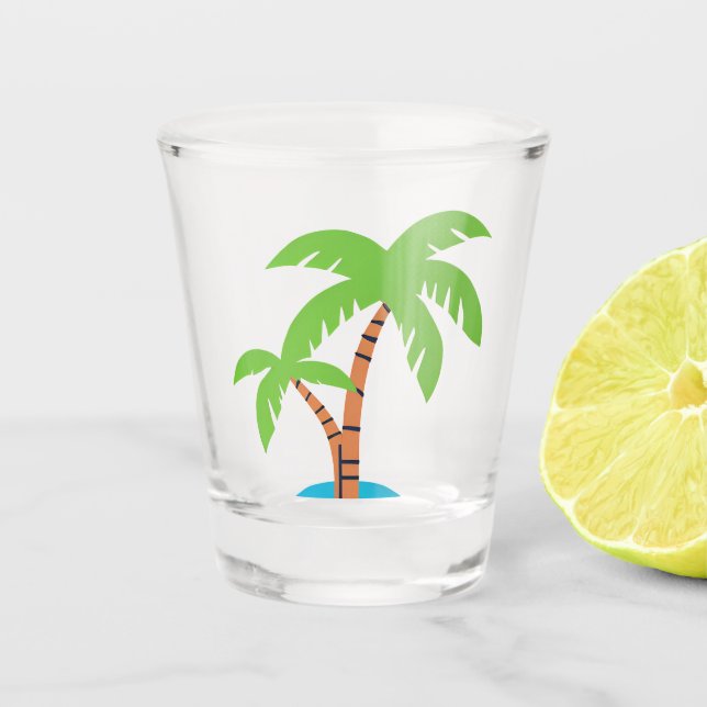 Palm Trees Shot Glass (Front)