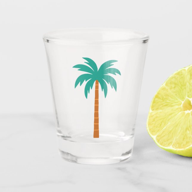 Palm Trees Shot Glass (Front)
