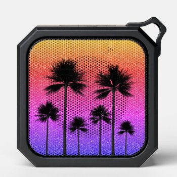 Palm Trees Silhouettes In Sunset Bluetooth Speaker by LouiseBDesigns at Zazzle