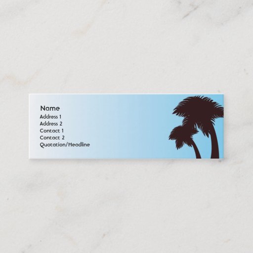 Customizable Palm Trees - Skinny Business Card