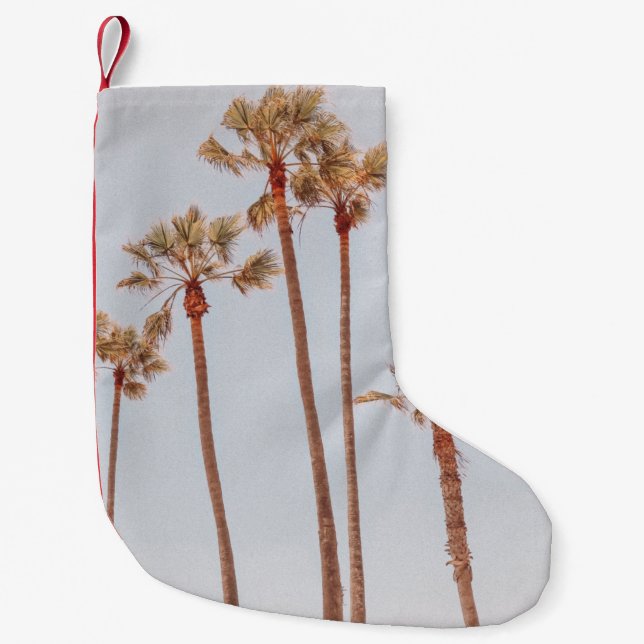 PALM TREES SMALL CHRISTMAS STOCKING (Front)