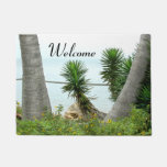 Palm Trees Sunflowers Welcome Doormat at Zazzle