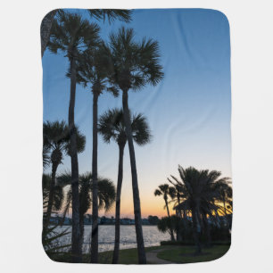 Palm Trees Sunrise Destin Florida Baby Blanket