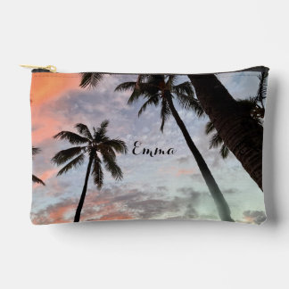 Palm Trees Sunset Accessory Pouch