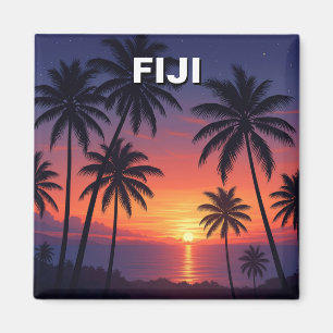 Palm Trees Sunset in Fiji Magnet