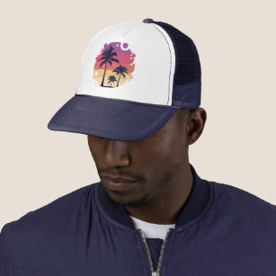 Costa Rica Vintage Sunset Palm Trees Cap Baseball Cap new in warm