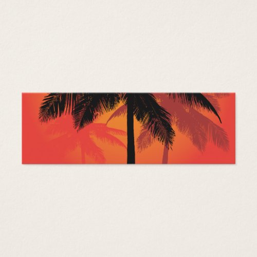 Palm Trees Sunset Silhouettes Business Card Templates