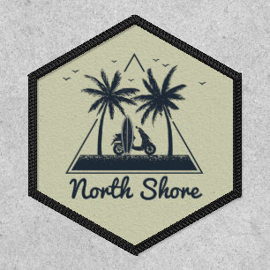 Palm Trees Surfboard Logo Patch