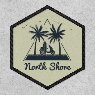 Palm Trees Surfboard Logo Patch