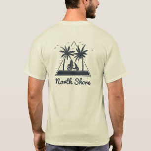 Palm Trees Surfboard Logo T-Shirt