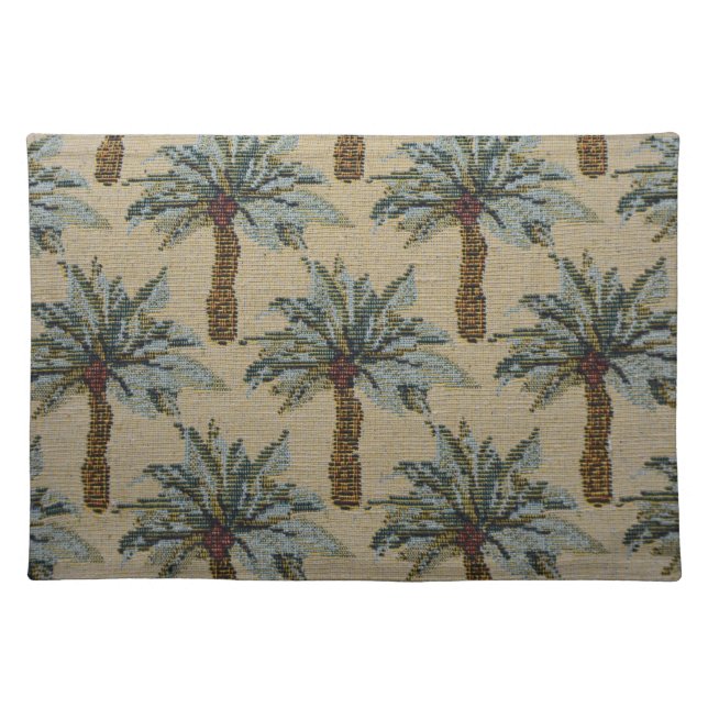 Palm Trees Tapestry Texture Look Placemat (Front)