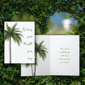 Palm Trees Thinking Of You Card by millhill at Zazzle