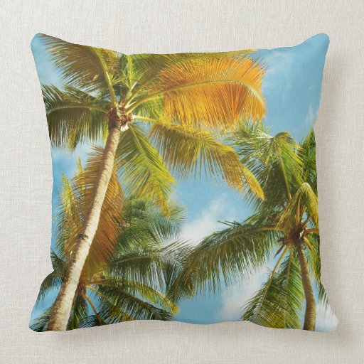 Palm Trees Throw Pillow | Zazzle