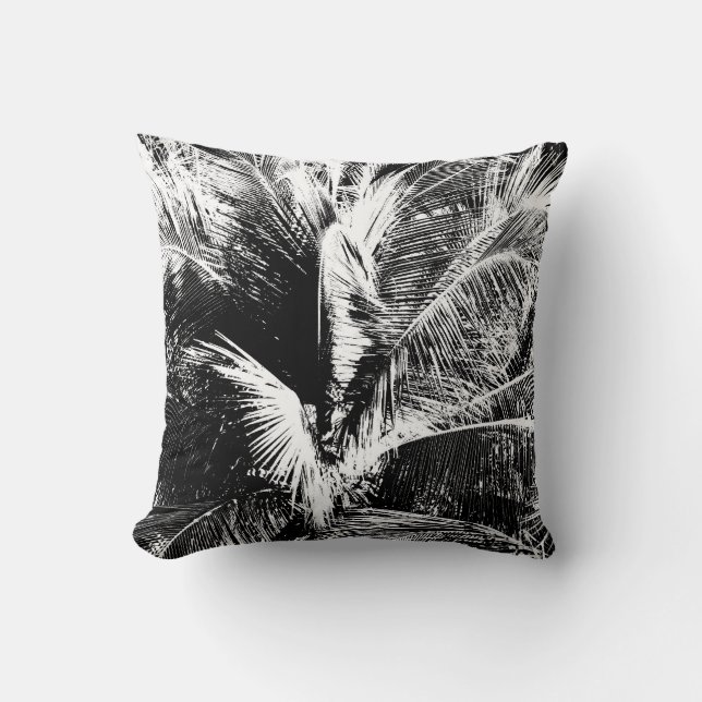 Palm Trees Throw Pillow (Front)