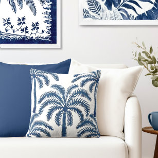 Palm Trees Throw Pillow