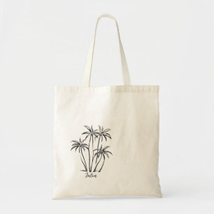 Palm Trees Tote Bag for Beach Bachelorette Party