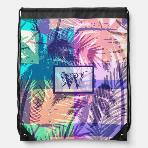 Palm Trees Tropical Drawstring Bag