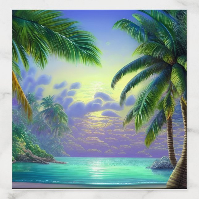 Palm Trees Tropical Envelope Liner (Design)
