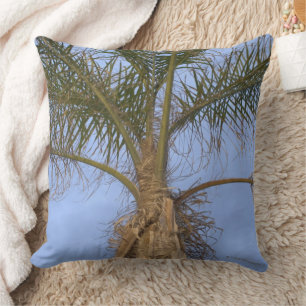 Palm Trees Tropical Reversible Throw Pillow