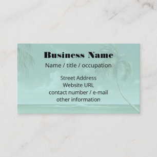 Palm Trees Tropical Themed Business Cards