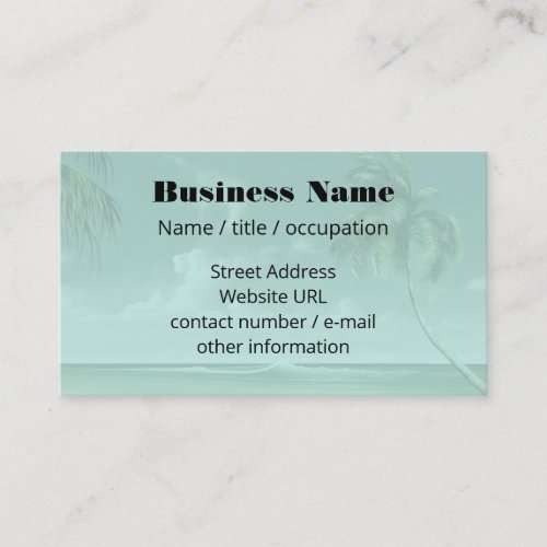 Palm Trees Tropical Themed Business Cards