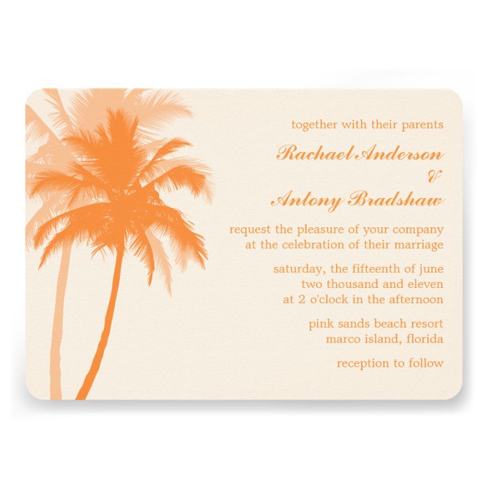 Palm Tree Wedding Invitations, Announcements, & Invites