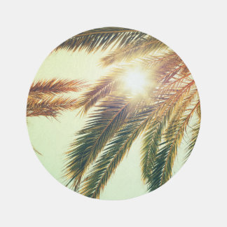Palm Trees, Vintage Toned Sky. Rug