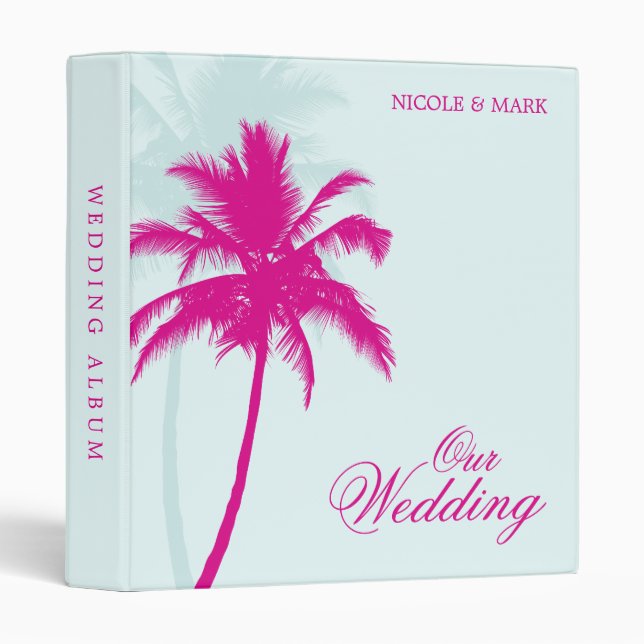 Palm Trees Wedding Binder (Front/Spine)