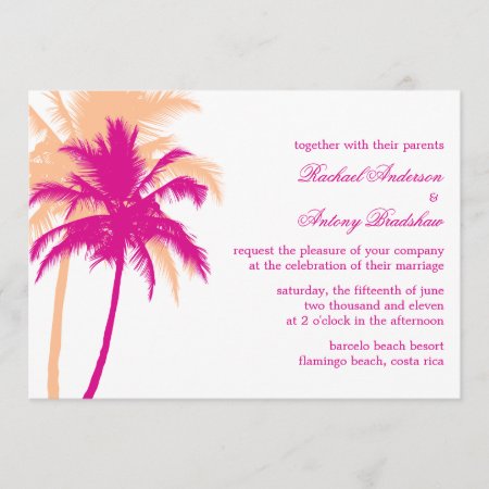 Palm Trees Wedding Invitation